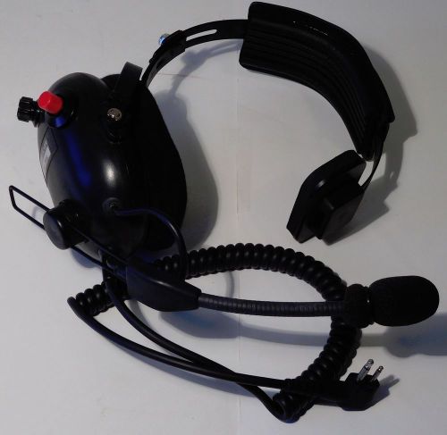 Fire Com Radio Transmit Direct Wire Headset for GP-300 Model FH - 10S
