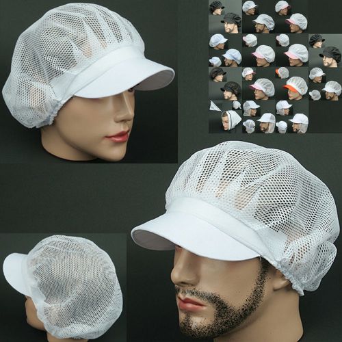 COOK full Mesh WHITE chef catering baker Kitchen food factory Hat