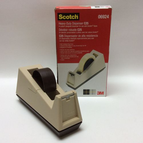 Scotch 3M C-25 Heavy Duty Tape Dispenser - Weighted - Holds Up To 1&#034; Wide Tape
