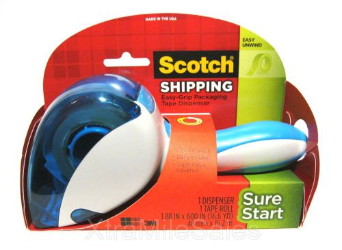 Scotch Sure Start Easy-Grip Packing Tape Dispenser DP-1000 Packaging 1.88 X 600&#034;