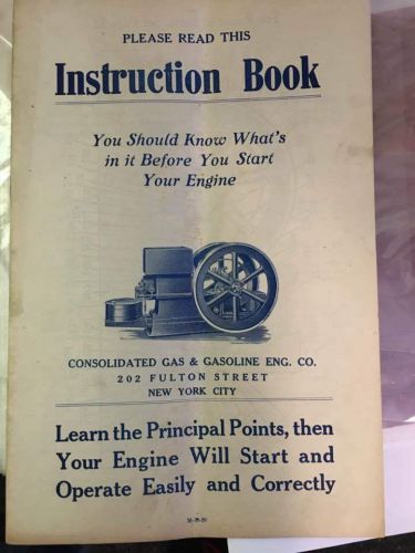 CONSOLIDATED  GAS ENGINE MANULE