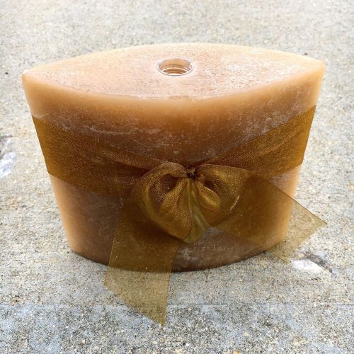 Amber Decorative base with ribbon for scent sticks 5.5&#034; tall x 6&#034; W