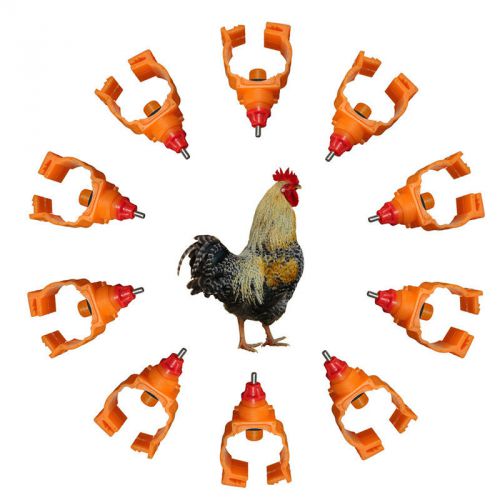 10pcs Useful Automatic Poultry Water Safe Nipple Drinker Feeder Chicken Duck Hen