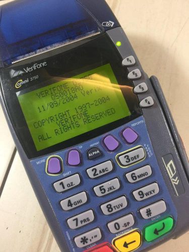 OMNI 3750 Credit Card Read Terminal Printer With Power Supply Needs Update