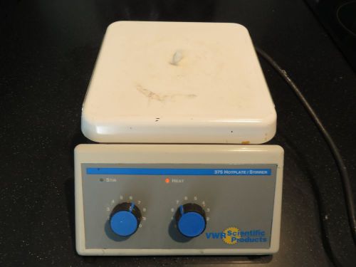 VWR Scientific Products 375 HOT PLATE &amp; STIRRER 7.5&#034; x 7.5&#034; ceramic top