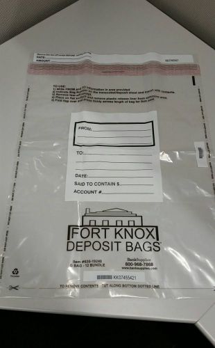 Fort Knox Clear Plastic Bank Deposit Bags