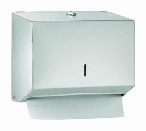 Bradley 252-000000 stainless steel surface mounted towel dispenser, 11&#034; width x for sale