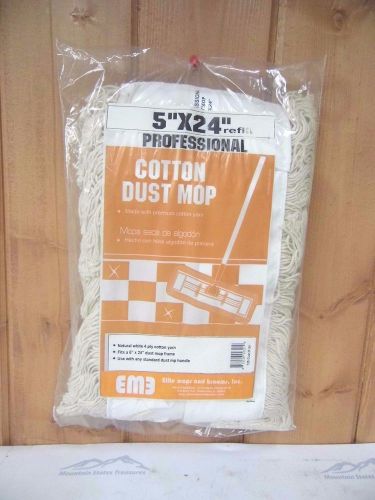 Dust mop refill cotton yarn 5 x 24&#034; ~ new ~ free shipping for sale