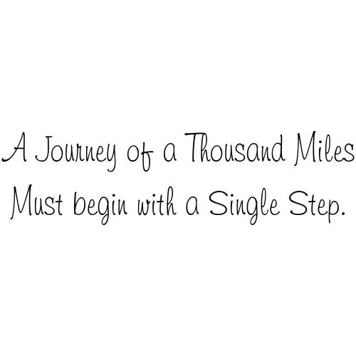 A Journey of a Thousand Miles - Motivational Craft Stamp - Scrapbooking Stamps