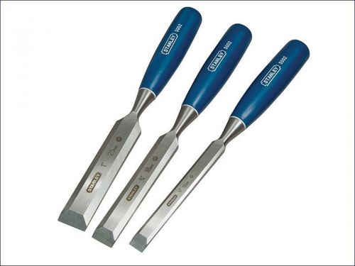 Stanley tools - 5002 bevel edge chisel set of 3: 12, 18 &amp; 25mm for sale