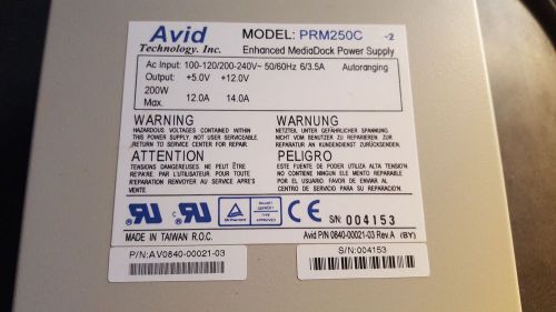 Avid PRM250C Power Supply Delta Catel Rixon