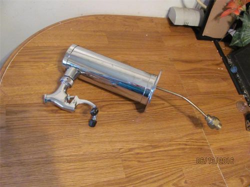 Perlick draft beer stainless tower 1 faucet push with glass operate 1 hand-used for sale