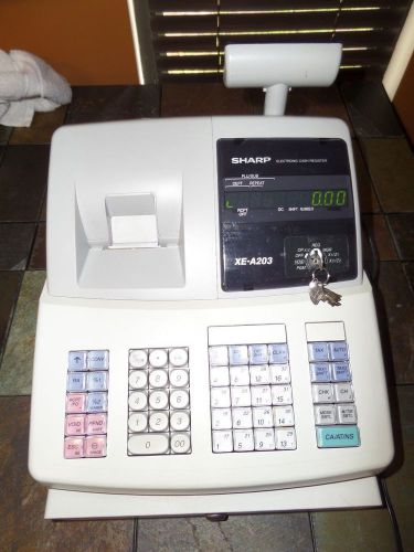 Sharp XE-A203 Programable POS Cash Register Great Condition, With 4 Keys