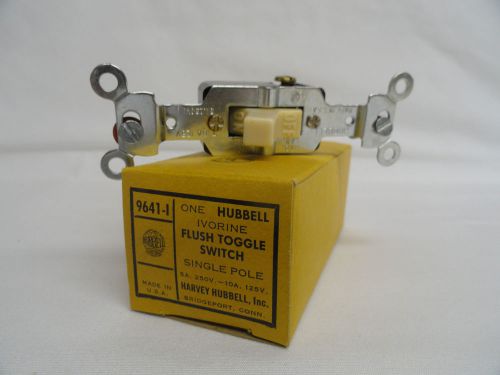 NOS Vintage Harvey Hubbell 9641-I Single Pole Flush Toggle Switch &#034;NEW&#034;