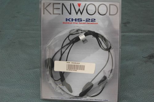 Kenwood KHS-22 Behind-the-neck Headset w/ Boom Mic PTT for Two-Way Radios NEW