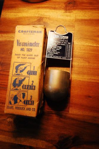 Vintage sears craftsman viscosimeter #1829 paint mixing tool with original box for sale