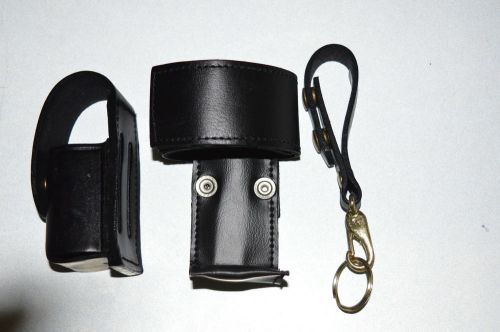 Law pro - leather holder for police: radio, spray and key. for sale