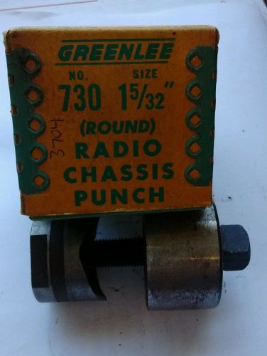 Greenlee 1 5/32&#034; diameter  radio chassis punch 730 #3704 for sale