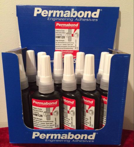 Permabond hm128 anaerobic threadlocker adhesive red - case of 10 - 50 ml bottles for sale
