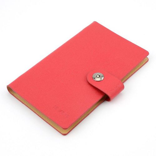 BLUBOON PU Leather Card Holder for 240 Cards - Red 240 Cell-Red