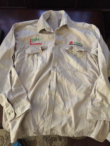 Pemex Men&#039;s Long sleeve Shirt Size Small Used Sewn On
