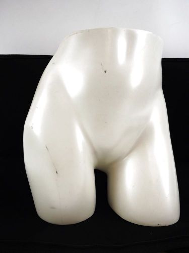 Mannequin Used Female Butt/Torso Form/Display White Plastic