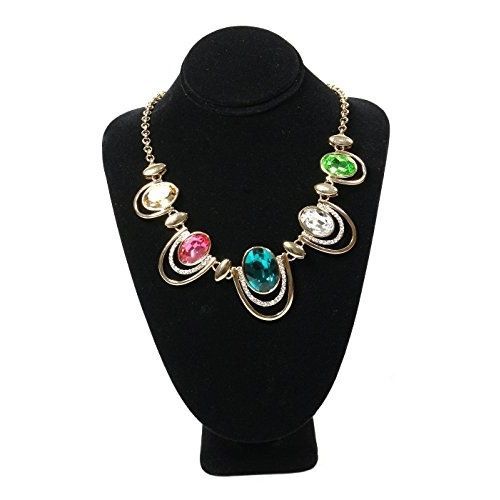 ® Premium Quality Black Velvet Graceful Necklace Bust Jewelry Bejeweled Display