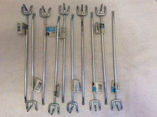 10 New Double Prong Straight Hooks 10&#034;X 1/4&#034; FREE Shipping