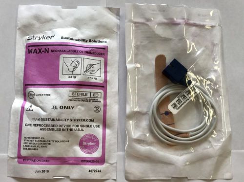 22 Stryker Max-N Neonatal/Adult O2 Transducer (Reprocessed)  Expire  june 2019