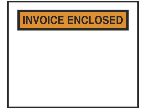 Uline S-209 &#034;Invoice Enclosed&#034; Envelopes - Orange, 5-1/2&#034; x 4-1/2&#034; (100)