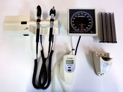 Welch allyn integrated wall 767 diagnostic set transformer suretemp otoscope for sale