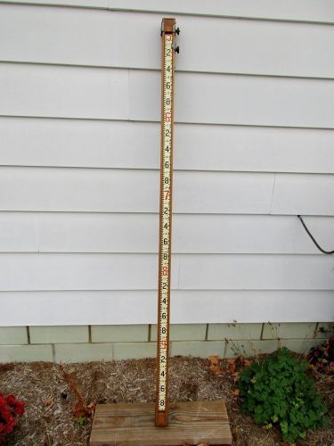 Huge Vintage Lenker Rod 10 FT Surveyor Extension Stick Rod 32 A Grade Pole w/bag