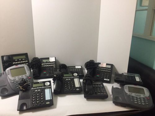 LOT OF 10 PHONES, AT&amp;T ML17929, SAMSUNG LCD 12B Keyset, SAMSUNG Basic 12B, AVAYA