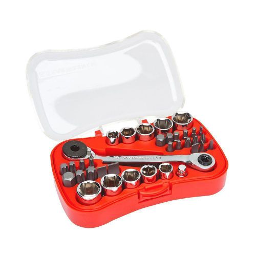 GearWrench Micro Metric Nut Driver Bits Set 6 Point Socket Metal Hand Tool Case