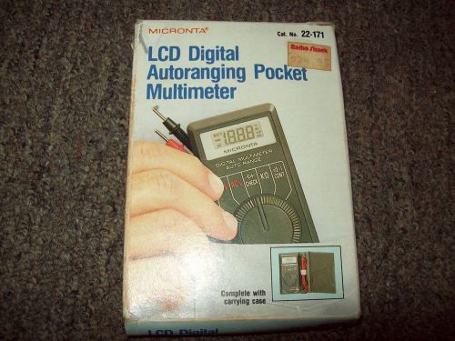 Vintage Radio Shack Micronta LCD Digital Autoranging Pocket Multimeter (NEW)