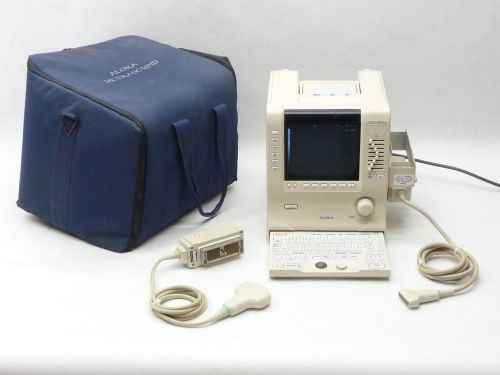 HITACHI ALOKA SSD-900V PORTABLE VETERINARY ULTRASOUND SYSTEM w/ PROBES UNKNOWN