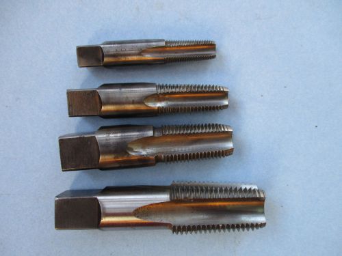 LOT OF (4) 1/8, 1/4, 3/8, 1/2&#034; NPT  PIPE TAPS NEW