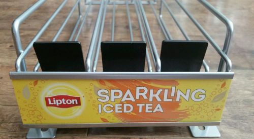 Lipton Sparkling Iced Tea Dispense Display Holder Organizer pusher shelf rack
