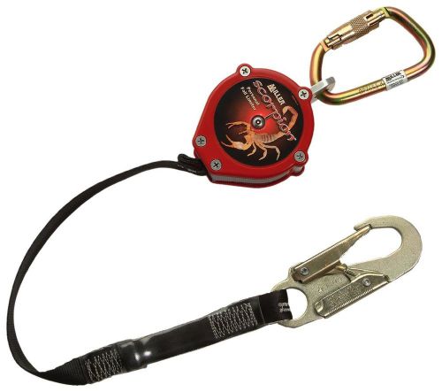 Miller pfl-2-z7/9ft scorpion 9-foot personal fall limiter with steel twist-lo... for sale