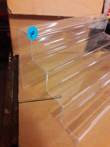 ACRYLIC DISPLAY  STAND / RISER / STEP /  4 LEVEL BLEMISHED #10 BLUE DOT SPECIAL