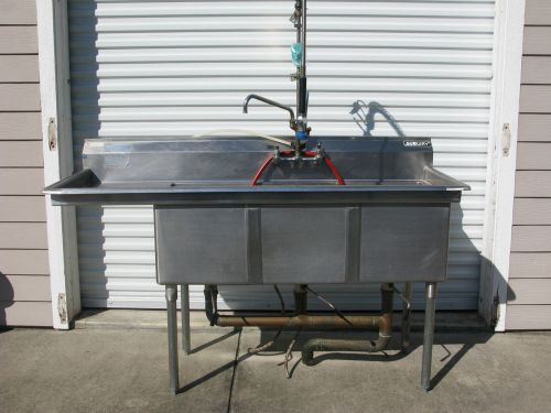 Duke commercial 3-compartment stainless steel sink w/sink rite ssdc for sale