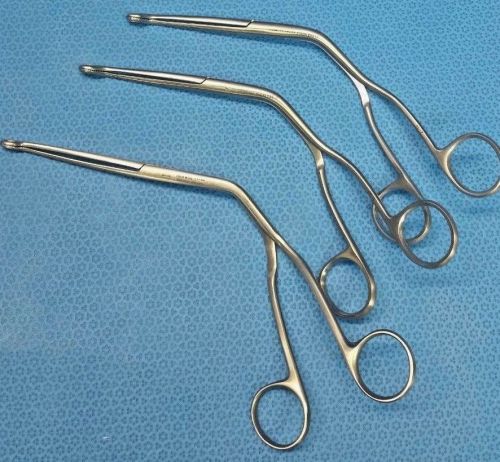 Lot of 3, 2X Konig MDS0419020 &amp; Herwig 11-64, Magill Catheter Forceps, Surgical