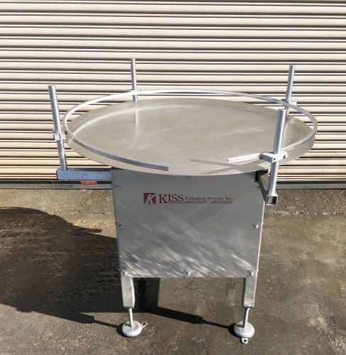 Kiss 42” SS Rotary Accumulator Pack Off / Feed Table, Accumulation Table