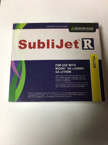 SAWGRASS SUBLIJET  R YELLOW INK CARTRIDGE FOR RICOH GX e3300N GXe7700N.