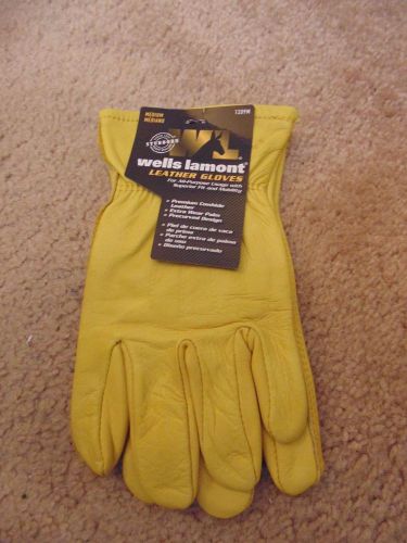 Wells lamont leather floves all-pupose cowhide extra wear palm size M
