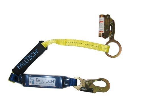 Falltech 8353lt manual grab with softpack 3-foot shock absorbing lanyard for sale