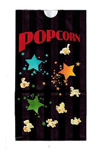 Movie Theater Laminated Popcorn Bag - Stars - Medium 85oz - 50ct