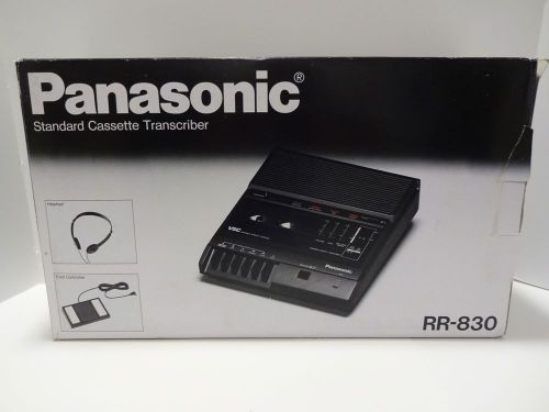 Mint Panasonic Standard Cassette Transcriber RR-830 with headset (NEW) UGLY BOX