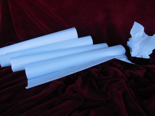 LOT OF (4) 21&#034; X 225&#039; ROLLS OF WHITE TISSUE PAPER 900&#039; PACKAGING WRAPPING