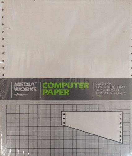 Media Works Continuous-Feed Computer Paper - 250 sheets